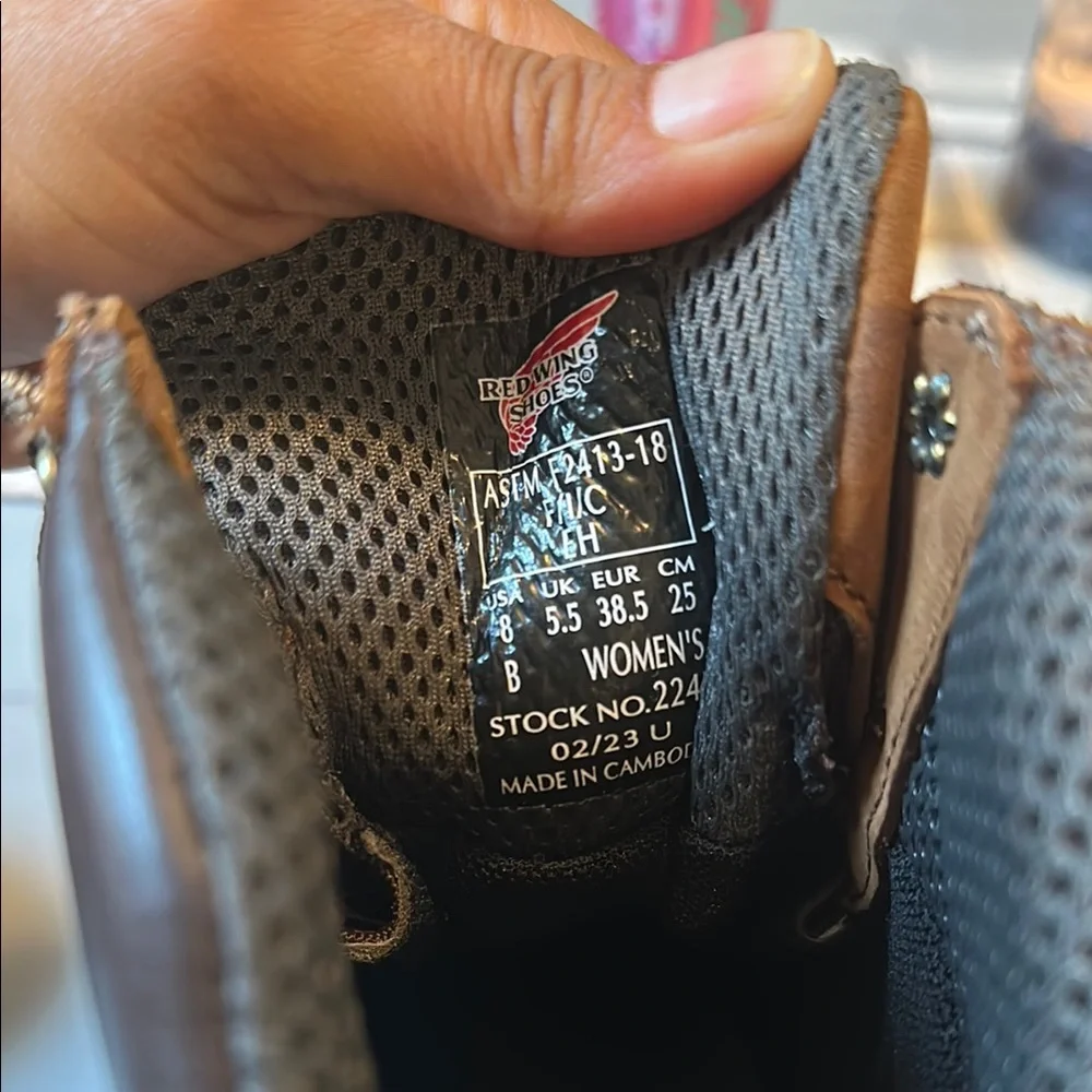 Red Wing Shoes Brown Combat Boots - Picture 5 of 5